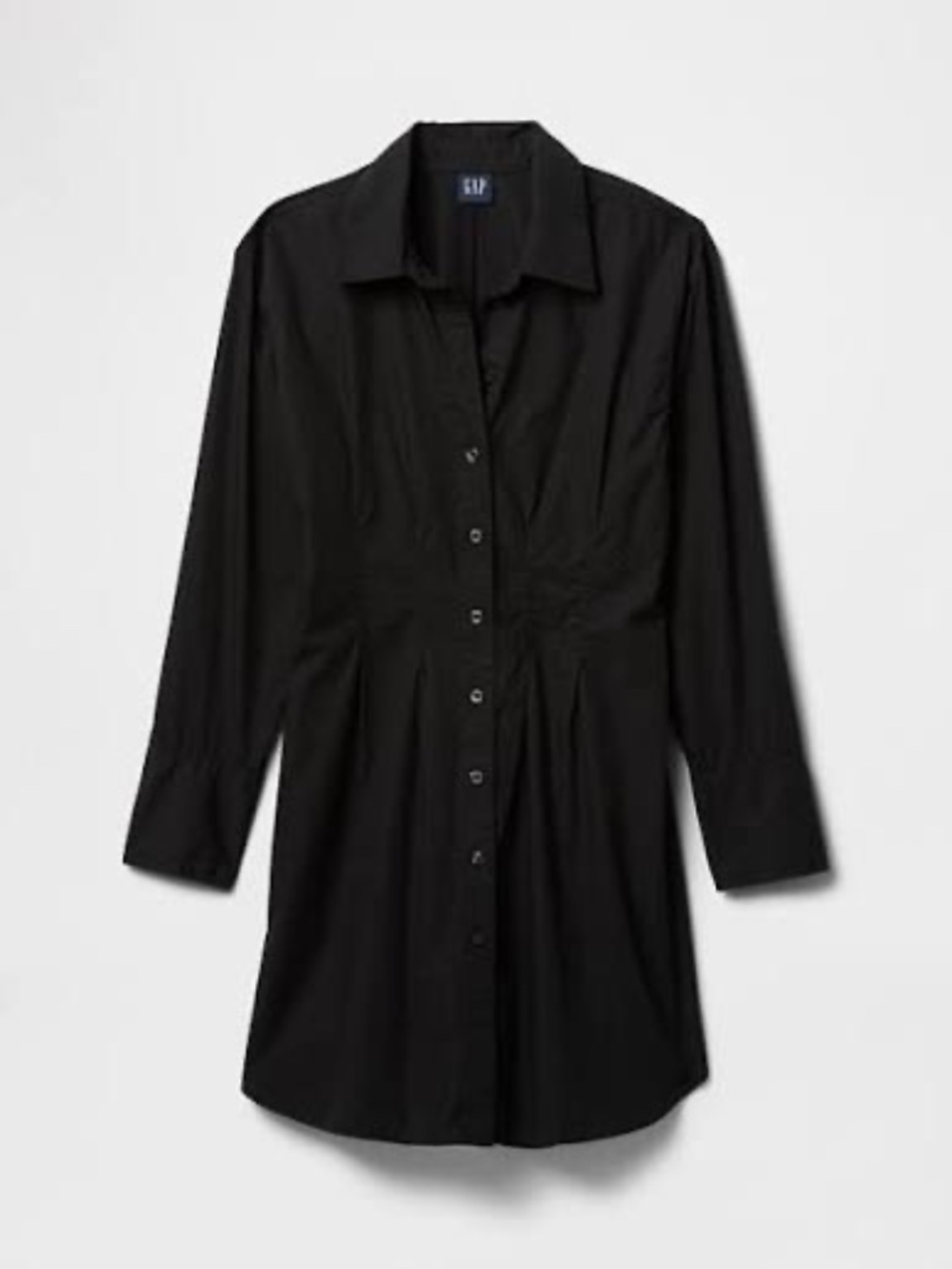 Gap Organic Cotton Poplin Mini Shirtdress // Black